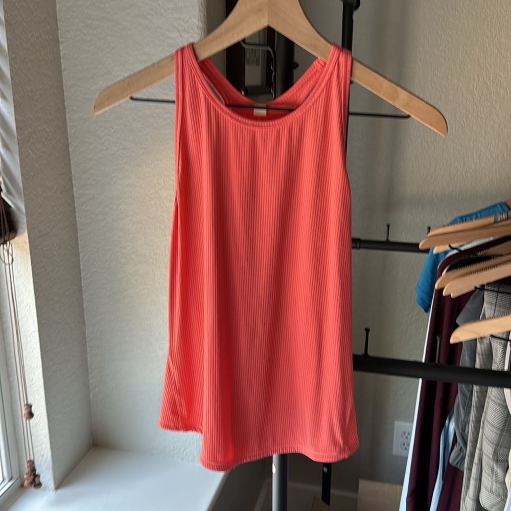 Lululemon Base Pace Ribbed Tank Top Raspberry Cream size 8 - Picture 5 of 8